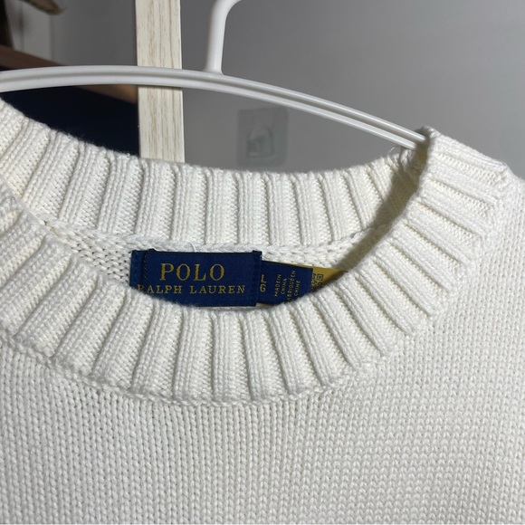 Polo Ralph Lauren Cream Sweater with Pink Bear Design - Picture 4 of 6